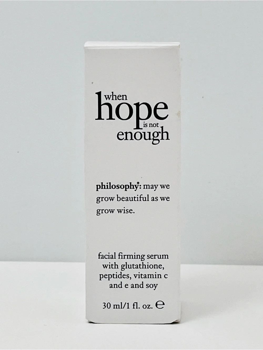 Philosophy When Hope Is Not Enough Facial Firming Serum